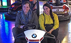 Marcin and Sadaf on the Dodgems